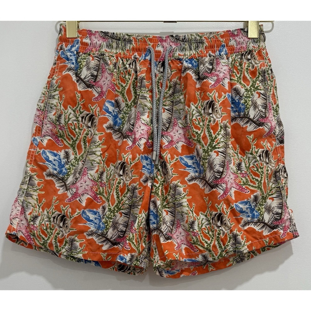 Vilebrequin Swim Trunks Star Fish Coral Reef Clown Fish Lined XL Board Shorts
